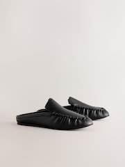أسود - Forever Comfort® Suede Leather Borg Lined Mules - صورة 7 من 9