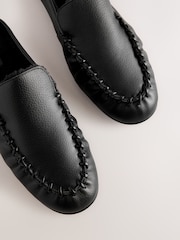 أسود - Forever Comfort® Suede Leather Borg Lined Mules - صورة 8 من 9