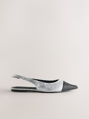 Silver Forever Comfort® Slingback Bow Flats - Image 3 of 5