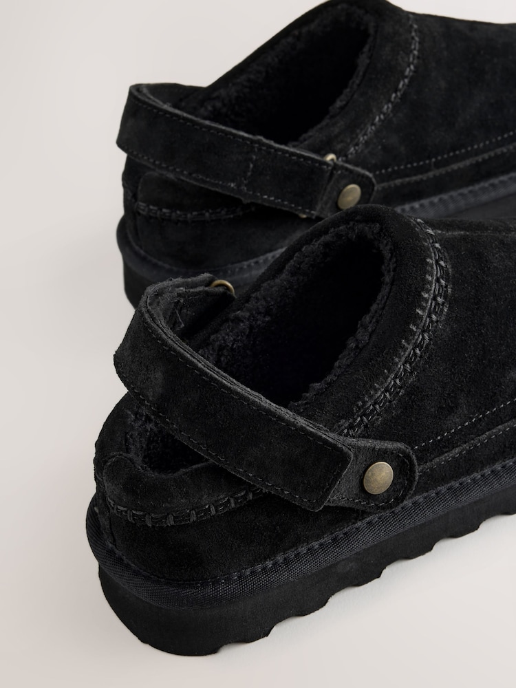 Black Forever Comfort® Borg Lined Suede Mules - Image 11 of 11 Black Forever Comfort® Borg Lined Suede Mules - Image 11 of 11