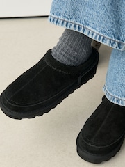 Black Forever Comfort® Borg Lined Suede Mules - Image 6 of 11