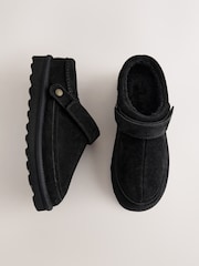 Black Forever Comfort® Borg Lined Suede Mules - Image 7 of 11