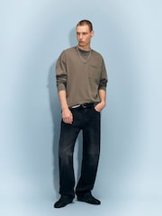 River Island Black Loose Fit Jeans - Image 1 of 4