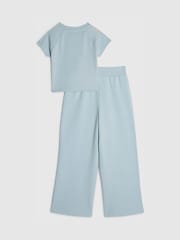 River Island Blue Bow T-Shirt & Track Joggers Set - Image 2 of 5