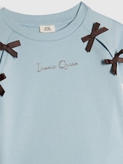 River Island Blue Bow T-Shirt & Track Joggers Set - Image 4 of 5