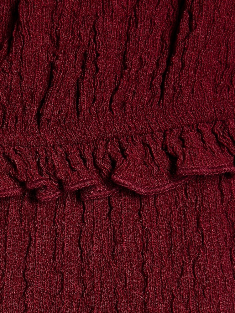 River Island Red Bardot Crinkle Jersey Playsuit - Image 4 of 4 River Island Red Bardot Crinkle Jersey Playsuit - Image 4 of 4