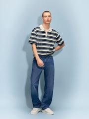 River Island Blue Loose Fit Dark Wash Jeans - Image 1 of 4
