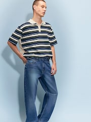 River Island Blue Loose Fit Dark Wash Jeans - Image 3 of 4