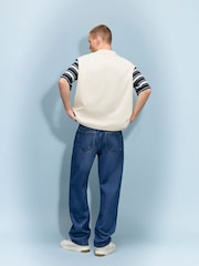 River Island Blue Loose Fit Dark Wash Jeans - Image 4 of 4