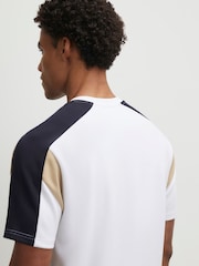 River Island White Slim Fit Colour Blocked T-Shirt - Image 2 of 4