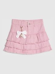 River Island Denim Rara Skirt With Keychain - Image 1 of 4