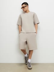 River Island Oversized V-Neck Scuba T-Shirt - Imagen 3 de 4