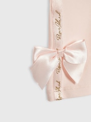 River Island Pink Satin Bow Top & Cycle Shorts Set - Image 4 of 5