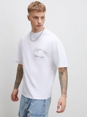 River Island White Oversized Sappora Crane T-Shirt - Image 2 of 4
