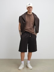 River Island Brown Slim Fit Sanctuaire Pocket T-Shirt - Image 1 of 4