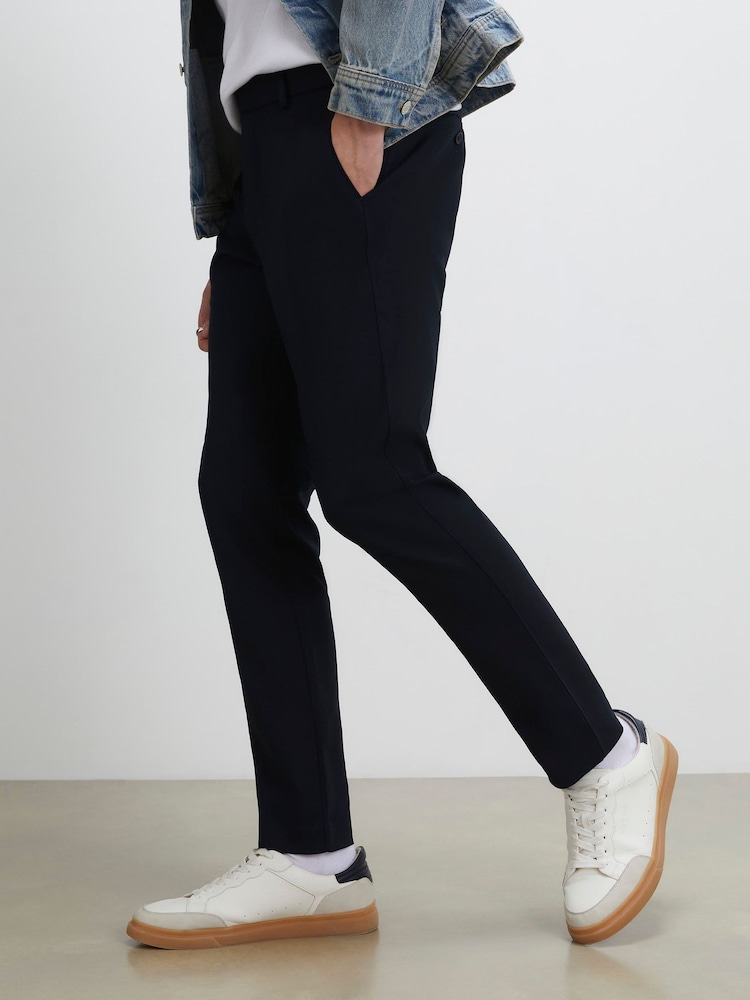 River Island Blue Slim Fit Chino Trousers - Image 2 of 4
