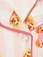 River Island Pink Short Sleeve Puppy Pjyamas - Image 5 of 5
