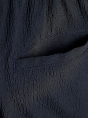 River Island Navy Textured Revere Shirt & Shorts Set - Image 5 of 5