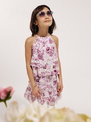 River Island White Toile Halter Top & Skirt Set - Image 1 of 5