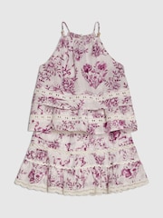 River Island White Toile Halter Top & Skirt Set - Image 3 of 5