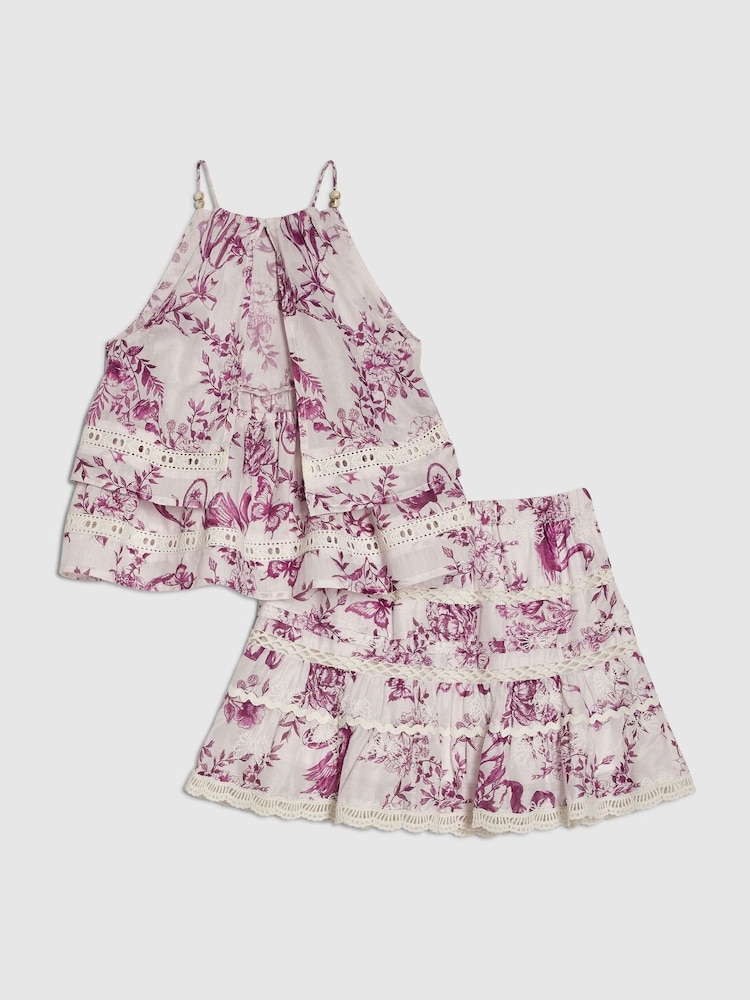 River Island White Toile Halter Top & Skirt Set - Image 5 of 5 River Island White Toile Halter Top & Skirt Set - Image 5 of 5