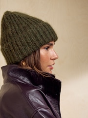 Friends Like These Khaki Green Brushed Knit Beanie - Image 2 of 6