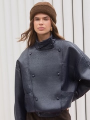 Friends Like These Chocolate Brown Shearling Fisherman Beanie Hat - Image 2 of 5