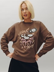 Chocolate Brown Christmas Drinks Graphic Sweatshirt - Image 1 of 8