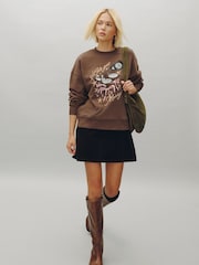 Chocolate Brown Christmas Drinks Graphic Sweatshirt - Image 4 of 8