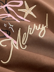 Chocolate Brown Christmas Drinks Graphic Sweatshirt - Image 8 of 8