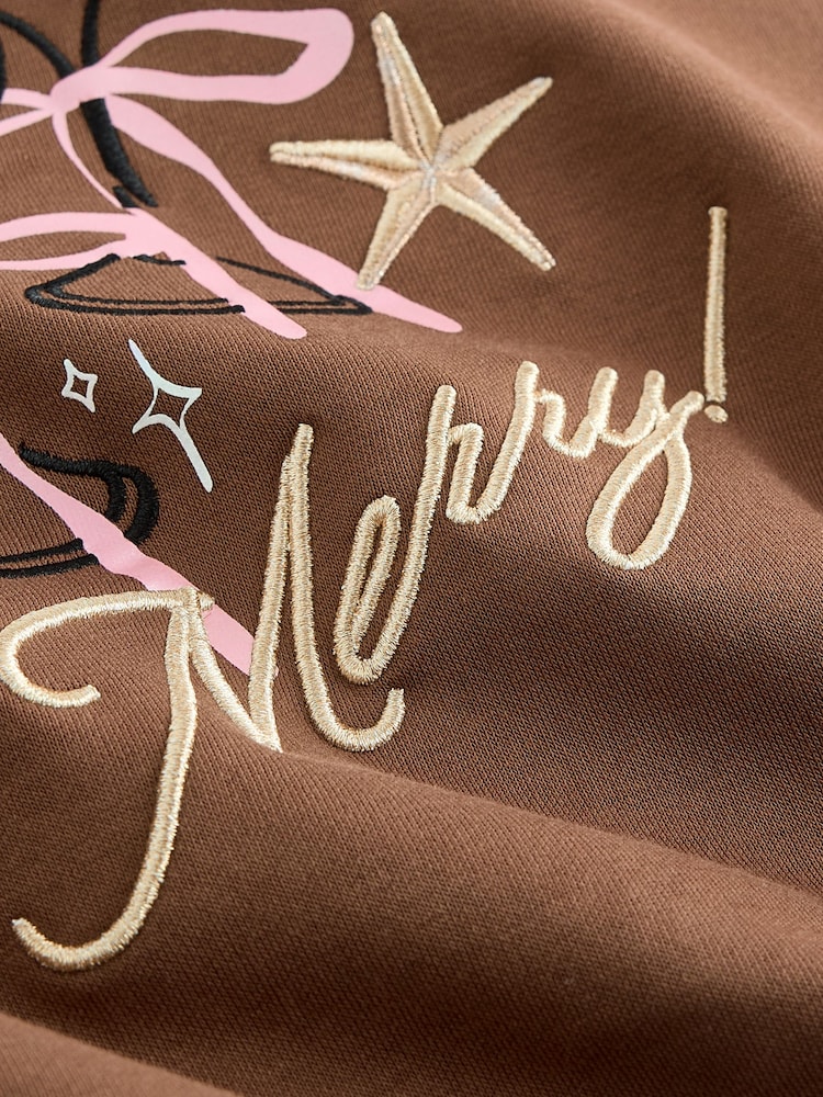 Chocolate Brown Christmas Drinks Graphic Sweatshirt - Image 8 of 8 Chocolate Brown Christmas Drinks Graphic Sweatshirt - Image 8 of 8