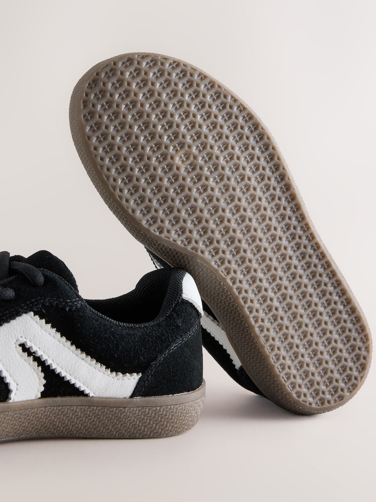 Schwarzes Wildleder - Retro-Sportschuhe - Bild 5 von 5