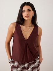 Mint Velvet Red Tone Gathered Top - Image 2 of 8