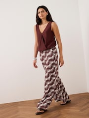 Mint Velvet Red Tone Gathered Top - Image 5 of 8