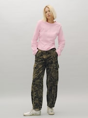 Pink Cinch Waist Long Sleeve Top - Image 2 of 5