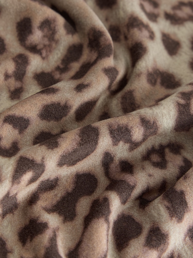 Leopard Print Thermal Crew Neck Long Sleeve Top - Image 2 of 3