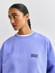 American Vintage Purple Plizzy Sweatshirt - Image 5 of 7