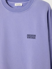 American Vintage Purple Plizzy Sweatshirt - Image 7 of 7