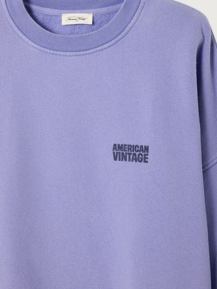 American Vintage Purple Plizzy Sweatshirt - Image 7 of 7