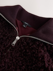Puerto - Faux Fur Curly Zip Through Jacket - Imagen 8 de 8
