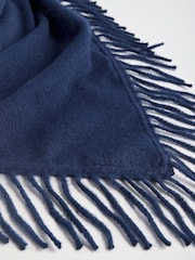 Темно-синій - Love & Roses Super Soft Fringe Triangle Scarf - Image 6 of 6
