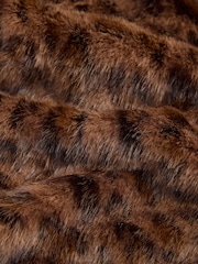 Love & Roses Leopard Print Faux Fur Scarf - Image 5 of 6