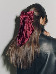 Burgundy Red Velvet Oversized Bow - Image 1 of 2
