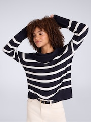Animal Blue Cotton Textured Jumper - Image 4 of 5