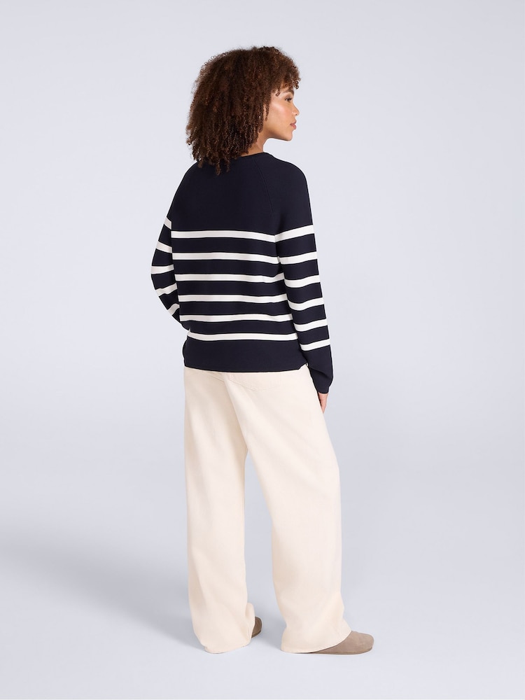 Animal Blue Cotton Textured Jumper - Image 5 of 5 Animal Blue Cotton Textured Jumper - Image 5 of 5