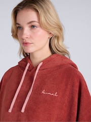 Animal Orange Anna Towelling Poncho - Image 2 of 4