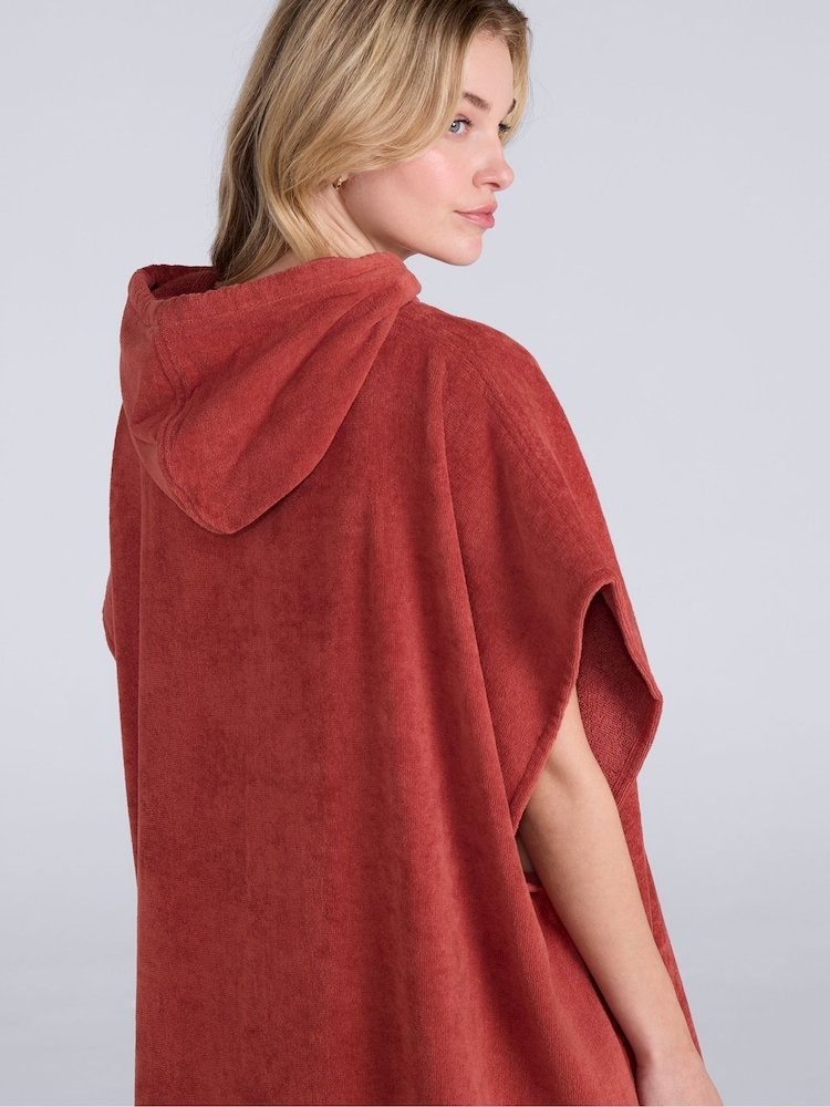 Animal Orange Anna Towelling Poncho - Image 4 of 4 Animal Orange Anna Towelling Poncho - Image 4 of 4