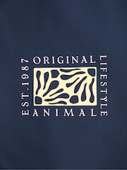 Animal Blue Misty Fleece Lined Waterproof Parka - Image 5 of 6