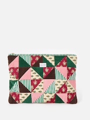 Oliver Bonas Green Emily  Corduroy Patchwork Laptop Case - Image 1 of 6