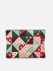 Oliver Bonas Green Emily  Corduroy Patchwork Laptop Case - Image 3 of 6